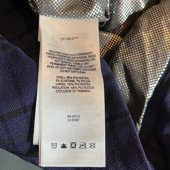 Columbia Dusk2Dawn Jacket Women S Blue Plaid Thermal Comfort Omni-Heat Insulated - Picture 7 of 9